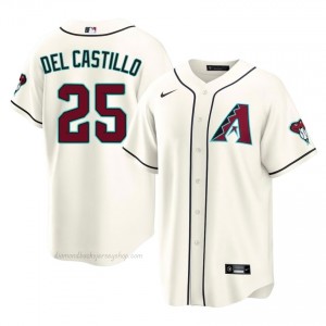 Men Adrian Del Castillo #25 Arizona Diamondbacks Cream Elite Baseball Jersey| Stitched Authentic nC2u7096