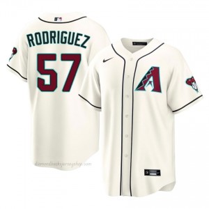 Men Eduardo Rodriguez #57 Arizona Diamondbacks Cream Elite Baseball Jersey| Stitched Authentic pMp73F79