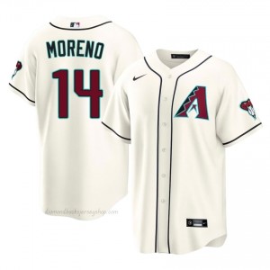 #14 Gabriel Moreno Cream On-Field Style Baseball Jersey | Men Authentic Diamondbacks MLB Apparel 34766I99