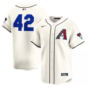 Jackie Robinson Day #42 Cream Baseball Jersey | Men ARI Diamondbacks Premium MLB Uniform Y718b368