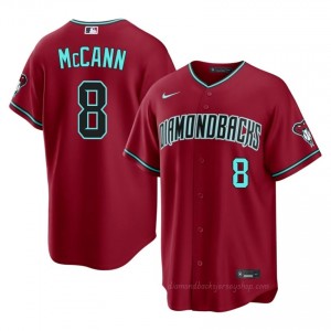 James McCann #8 Crimson Baseball Jersey | Men ARI Diamondbacks Premium MLB Uniform 8Y2MjV48