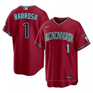 Men Jorge Barrosa #1 Arizona Diamondbacks Crimson Elite Baseball Jersey| Embroidery Authentic sY1g2779