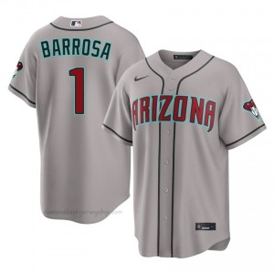 Jorge Barrosa #1 Gray Baseball Jersey | Men ARI Diamondbacks Premium MLB Uniform 78700L42