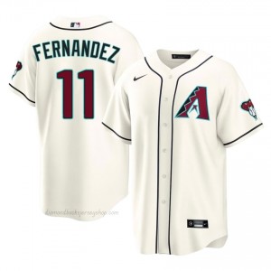 D-Backs Jose Fernandez #11 Cream Men Premium Jersey | MLB Collectible Baseball Uniform x4NiNl26