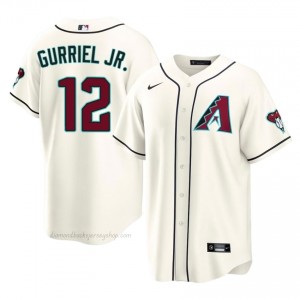 #12 Lourdes Gurriel Jr. Cream On-Field Style Baseball Jersey | Men Authentic Diamondbacks MLB Apparel 8wh7qI65