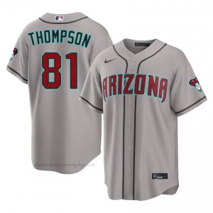 Men Ryan Thompson #81 Arizona Diamondbacks Gray Elite Baseball Jersey| Embroidery Authentic 1aDUN746
