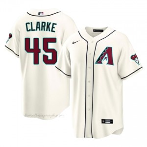 Taylor Clarke #45 Cream Baseball Jersey | Men ARI Diamondbacks Premium MLB Uniform 14282p74