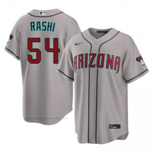 Men Taylor Rashi #54 Arizona Diamondbacks Gray Elite Baseball Jersey| Embroidery Authentic 6v6I6298