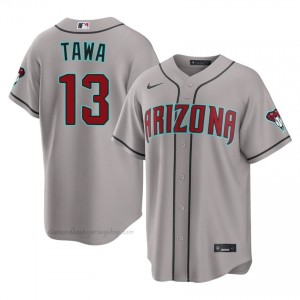 D-Backs Tim Tawa #13 Gray Men Premium Jersey | MLB Collectible Baseball Uniform 3PT51027