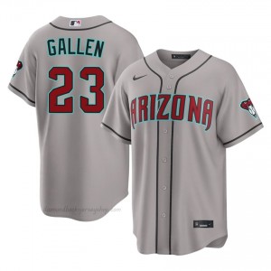D-Backs Zac Gallen #23 Gray Men Premium Jersey | MLB Collectible Baseball Uniform 2k1L7034