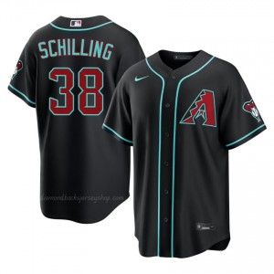 Men Curt Schilling #38 Arizona Diamondbacks Black Elite Baseball Jersey| Stitch Authentic 11e27O47