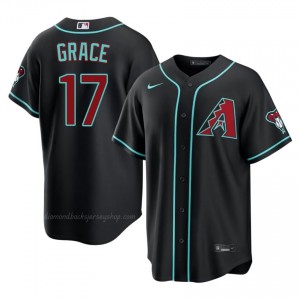 #17 Mark Grace Black On-Field Style Baseball Jersey | Men Authentic Diamondbacks MLB Apparel K3658i52