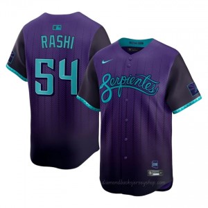 Men Taylor Rashi #54 Arizona Diamondbacks City Connect Purple Elite Baseball Jersey| Stitched Authentic 56qBO518