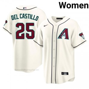 Adrian Del Castillo #25 Cream Baseball Jersey | Women ARI Diamondbacks Premium MLB Uniform 45IQ8629