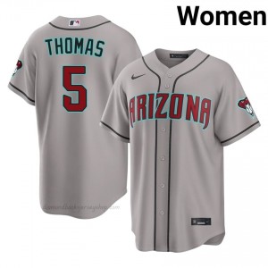 Women Alek Thomas #5 Arizona Diamondbacks Gray Elite Baseball Jersey| Stitch Authentic vWuf7V44
