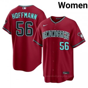 Andrew Hoffmann #56 Crimson Baseball Jersey | Women ARI Diamondbacks Premium MLB Uniform M27Y5G39