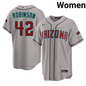 D-Backs Jackie Robinson #42 Gray Women Premium Jersey | MLB Collectible Baseball Uniform Tt8Oi450