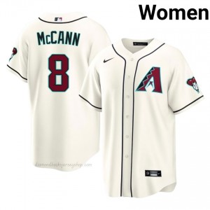 Women James McCann #8 Arizona Diamondbacks Cream Elite Baseball Jersey| Embroidery Authentic 2r3CAq85