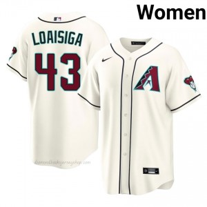 #43 Jonathan Loaisiga Cream On-Field Style Baseball Jersey | Women Authentic Diamondbacks MLB Apparel teS7m485