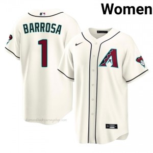 D-Backs Jorge Barrosa #1 Cream Women Premium Jersey | MLB Collectible Baseball Uniform g066Qm76