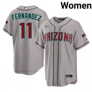 D-Backs Jose Fernandez #11 Gray Women Premium Jersey | MLB Collectible Baseball Uniform 5W4DT028