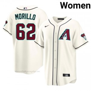 Juan Morillo #62 Cream Baseball Jersey | Women ARI Diamondbacks Premium MLB Uniform Dg8DQ872
