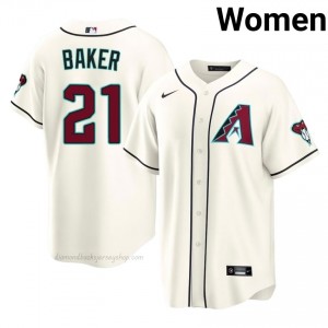 Luken Baker #21 Cream Baseball Jersey | Women ARI Diamondbacks Premium MLB Uniform l1M6j784