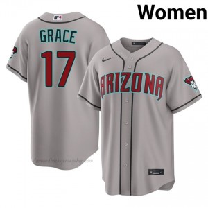 Mark Grace #17 Gray Baseball Jersey | Women ARI Diamondbacks Premium MLB Uniform 8m45b853