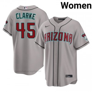 Taylor Clarke #45 Gray Baseball Jersey | Women ARI Diamondbacks Premium MLB Uniform 2158CS88