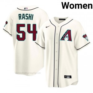 #54 Taylor Rashi Cream On-Field Style Baseball Jersey | Women Authentic Diamondbacks MLB Apparel L8BYv011