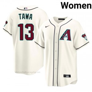 Tim Tawa #13 Cream Baseball Jersey | Women ARI Diamondbacks Premium MLB Uniform 26747573