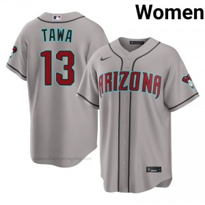 Women Tim Tawa #13 Arizona Diamondbacks Gray Elite Baseball Jersey| Stitch Authentic 1sH4J265