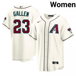 Zac Gallen #23 Cream Baseball Jersey | Women ARI Diamondbacks Premium MLB Uniform y46vsV35