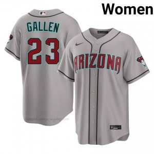 Women Zac Gallen #23 Arizona Diamondbacks Gray Elite Baseball Jersey| Stitch Authentic 72c77791