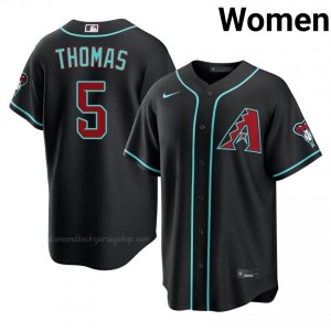 #5 Alek Thomas Black On-Field Style Baseball Jersey | Women Authentic Diamondbacks MLB Apparel 8rHOT838