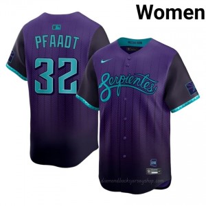 #32 Brandon Pfaadt Purple On-Field Style Baseball City Connect Jersey | Women Authentic Diamondbacks MLB Apparel X5S7H142