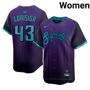 Jonathan Loaisiga #43 Purple Baseball City Connect Jersey | Women ARI Diamondbacks Premium MLB Uniform N7l8w192