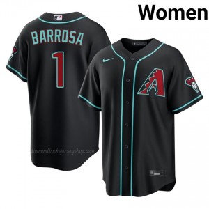 Women Jorge Barrosa #1 Arizona Diamondbacks Black Elite Baseball Jersey| Stitched Authentic 4p0Dj856