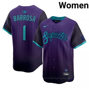#1 Jorge Barrosa Purple On-Field Style Baseball City Connect Jersey | Women Authentic Diamondbacks MLB Apparel 3M80c679