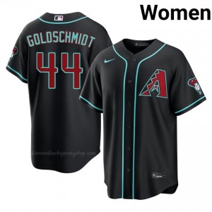 Women Paul Goldschmidt #44 Arizona Diamondbacks Black Elite Baseball Jersey| Stitched Authentic Gpw21419