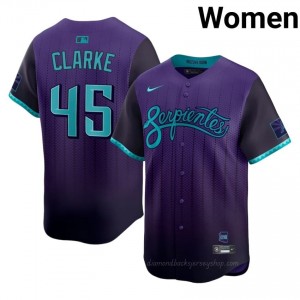 Taylor Clarke #45 Purple Baseball City Connect Jersey | Women ARI Diamondbacks Premium MLB Uniform tcW42X48