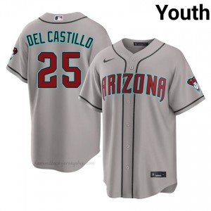 Adrian Del Castillo #25 Gray Baseball Jersey | Youth ARI Diamondbacks Premium MLB Uniform 8e2pu493