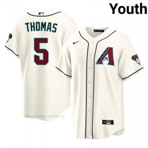 #5 Alek Thomas Cream On-Field Style Baseball Jersey | Youth Authentic Diamondbacks MLB Apparel aX1DJn88