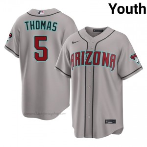 Alek Thomas #5 Gray Baseball Jersey | Youth ARI Diamondbacks Premium MLB Uniform JGSIf025