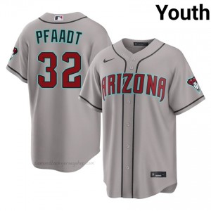 D-Backs Brandon Pfaadt #32 Gray Youth Premium Jersey | MLB Collectible Baseball Uniform lG80t066