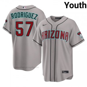 Eduardo Rodriguez #57 Gray Baseball Jersey | Youth ARI Diamondbacks Premium MLB Uniform AC50Av34