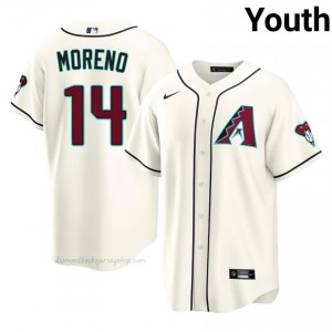 Youth Gabriel Moreno #14 Arizona Diamondbacks Cream Elite Baseball Jersey| Stitch Authentic f63lg182