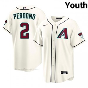D-Backs Geraldo Perdomo #2 Cream Youth Premium Jersey | MLB Collectible Baseball Uniform y05KNx35