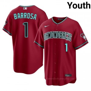 #1 Jorge Barrosa Crimson On-Field Style Baseball Jersey | Youth Authentic Diamondbacks MLB Apparel q7tECP43