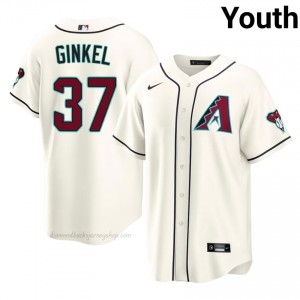 Kevin Ginkel #37 Cream Baseball Jersey | Youth ARI Diamondbacks Premium MLB Uniform 7VT38m51
